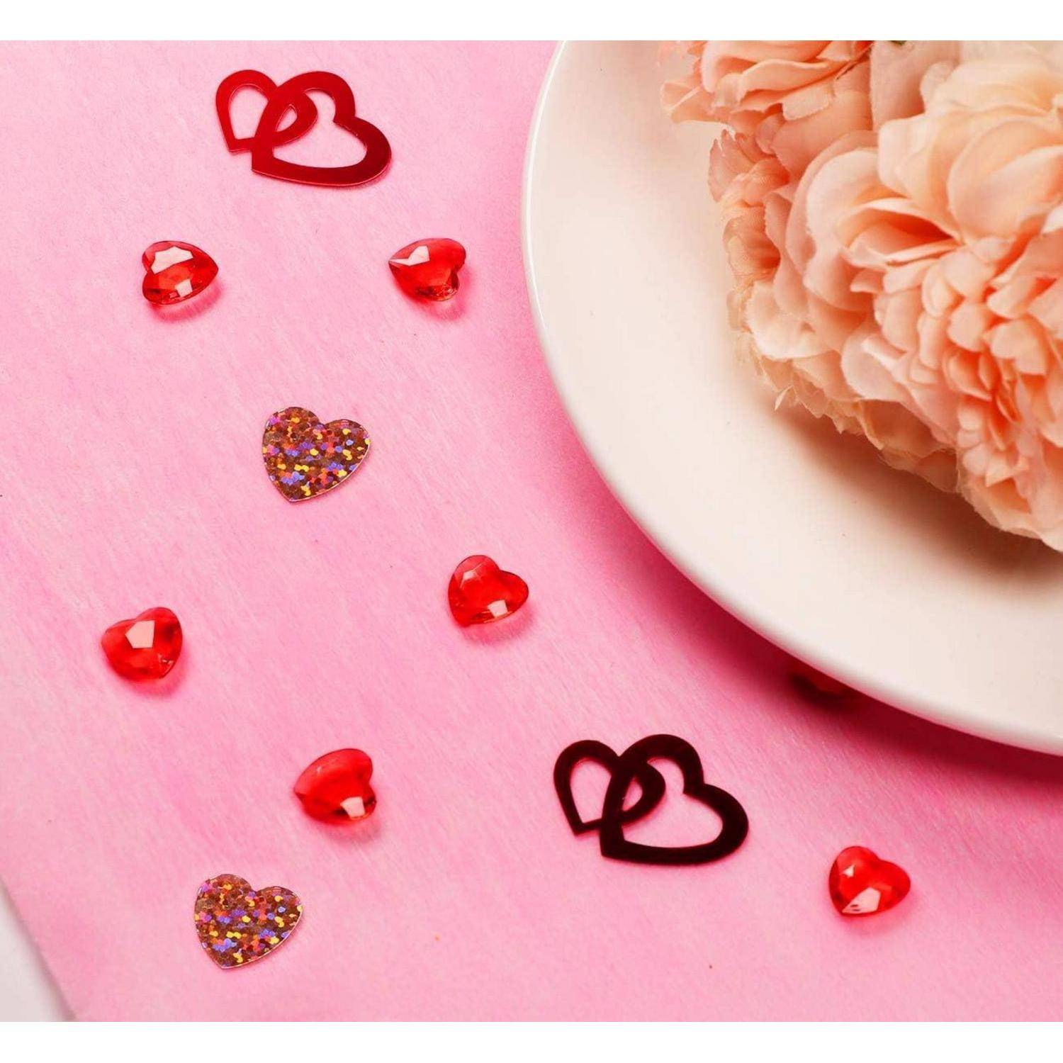 500 Stück 12mm Rote Diamantkristalle Streudeko Hochzeit DIY