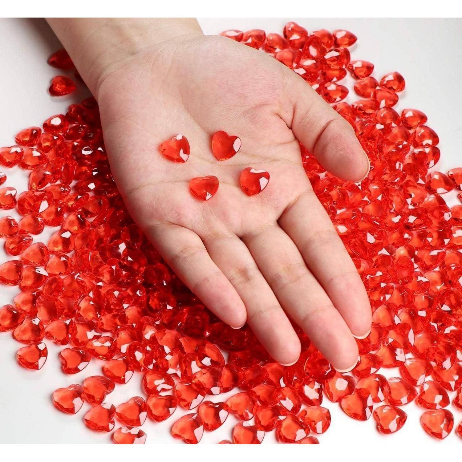 500 Stück 12mm Rote Diamantkristalle Streudeko Hochzeit DIY