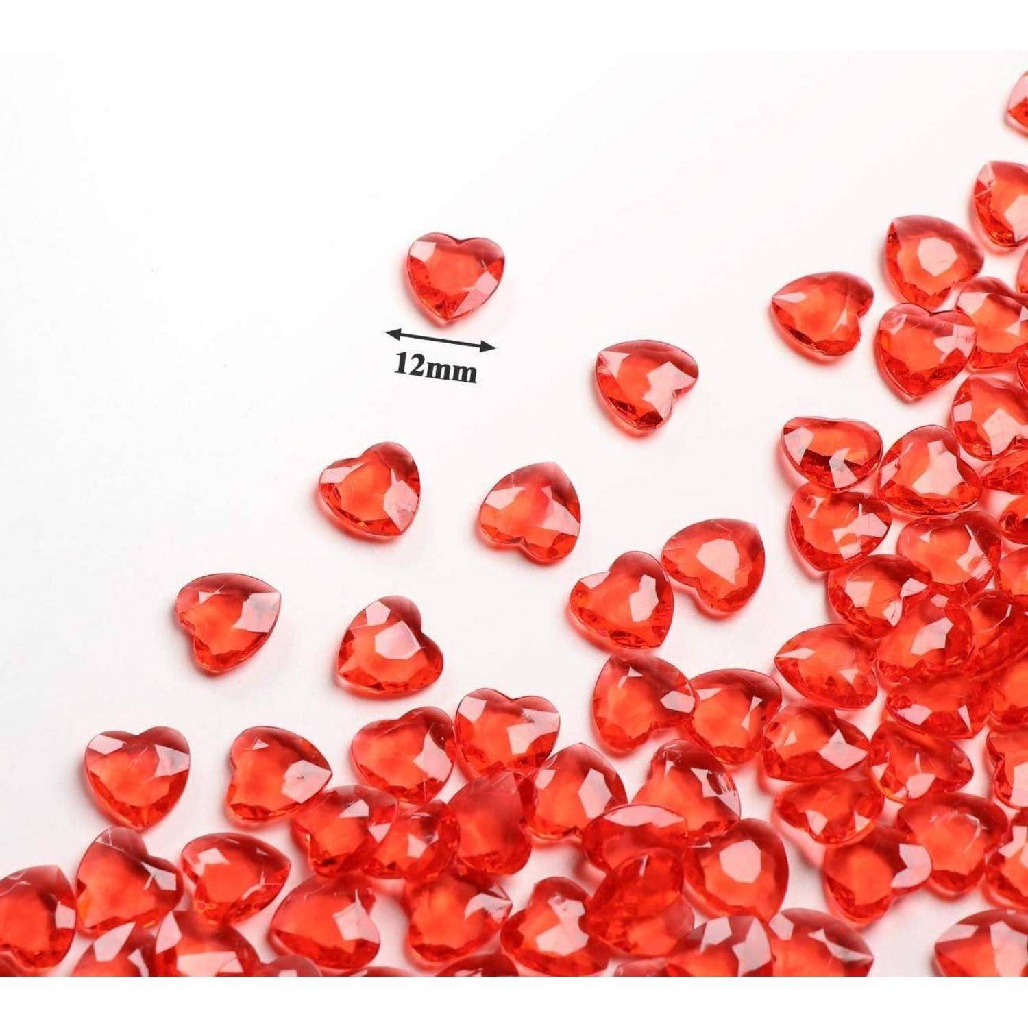 500 Stück 12mm Rote Diamantkristalle Streudeko Hochzeit DIY