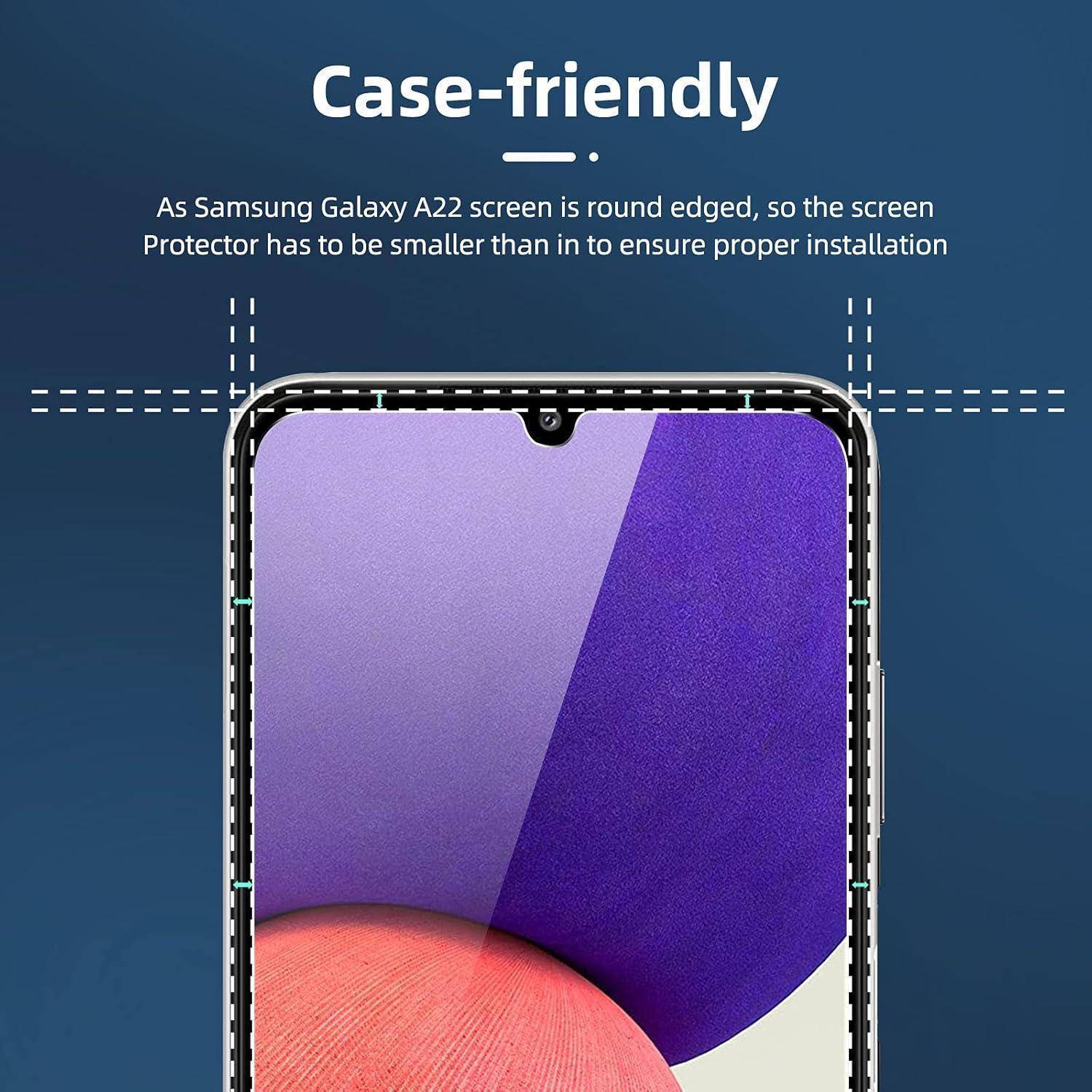2 Stück Panzer Schutz Glas Samsung Galaxy A22 4G HD 9H Displayschutz