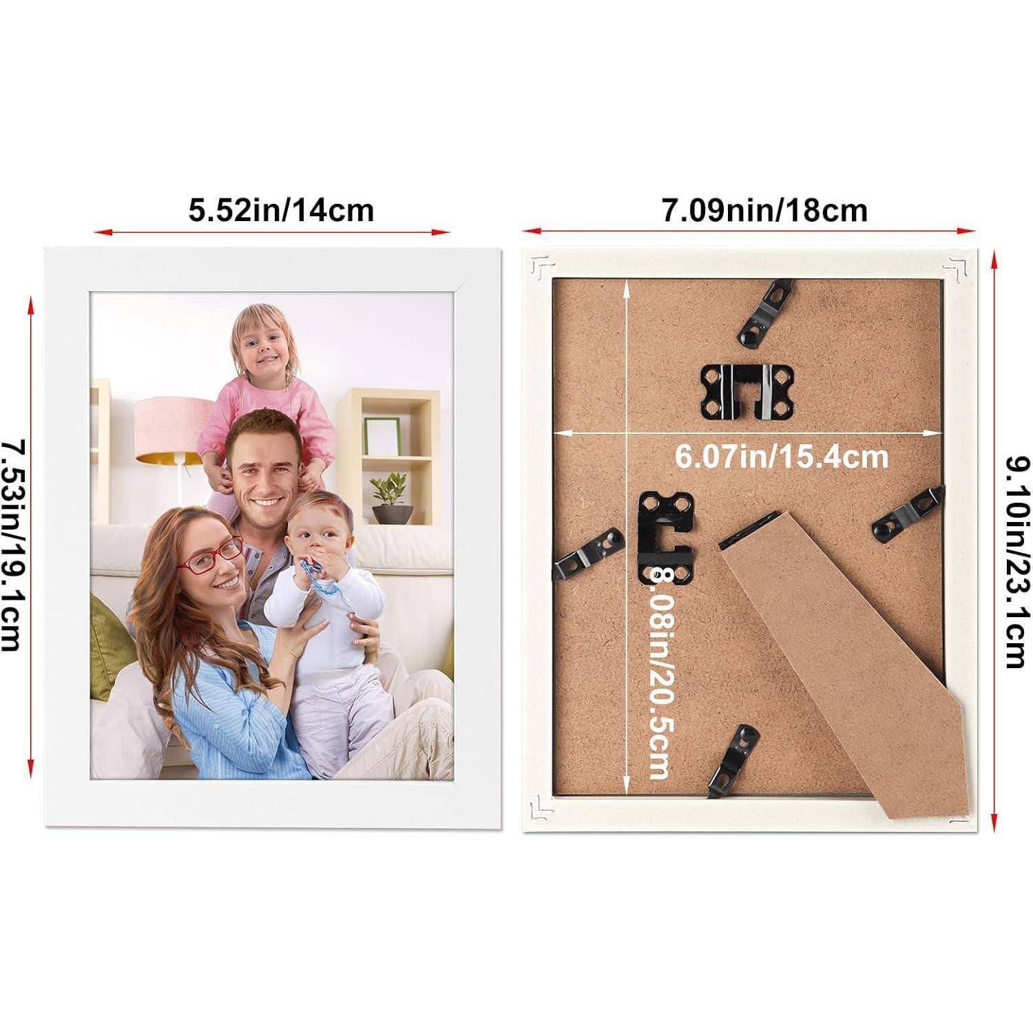 12er Set Bilderrahmen 15x20cm Weiß Fotorahmen für Fotos Wand