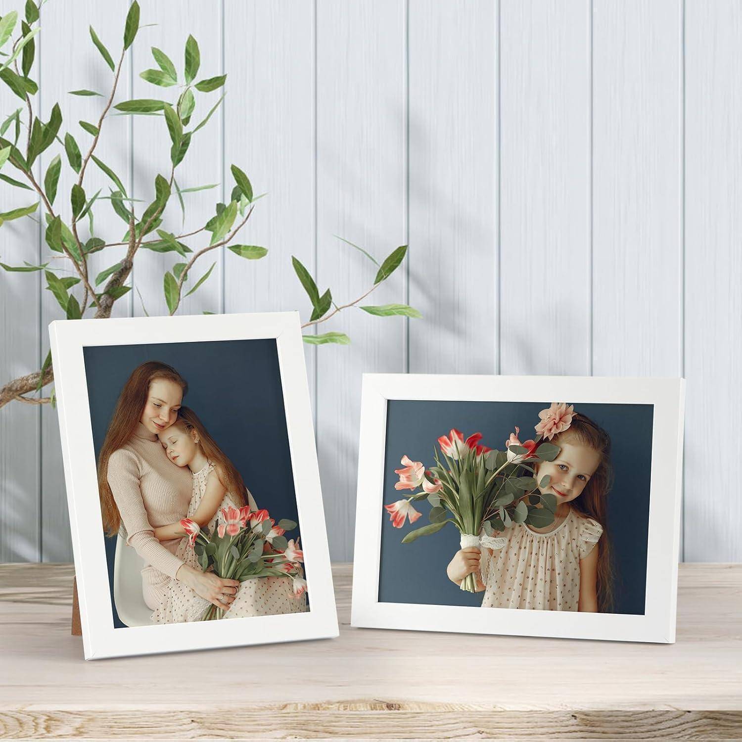 12er Set Bilderrahmen 15x20cm Weiß Fotorahmen für Fotos Wand