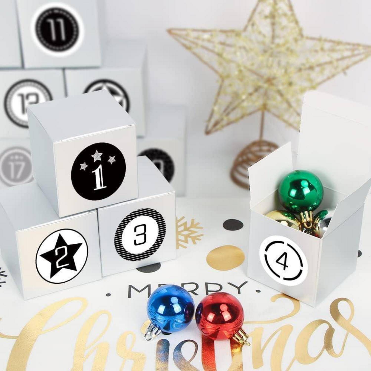 Adventskalender zum Befüllen 24 DIY Schachteln Geschenkboxen
