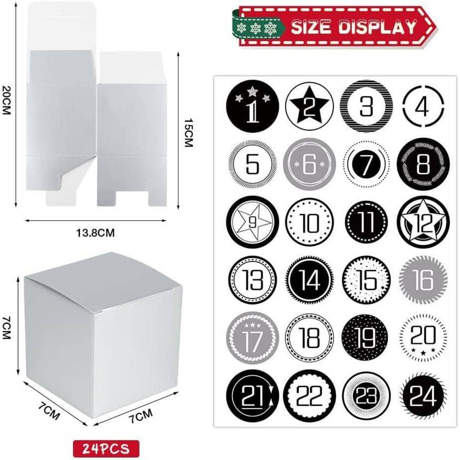 Adventskalender zum Befüllen 24 DIY Schachteln Geschenkboxen