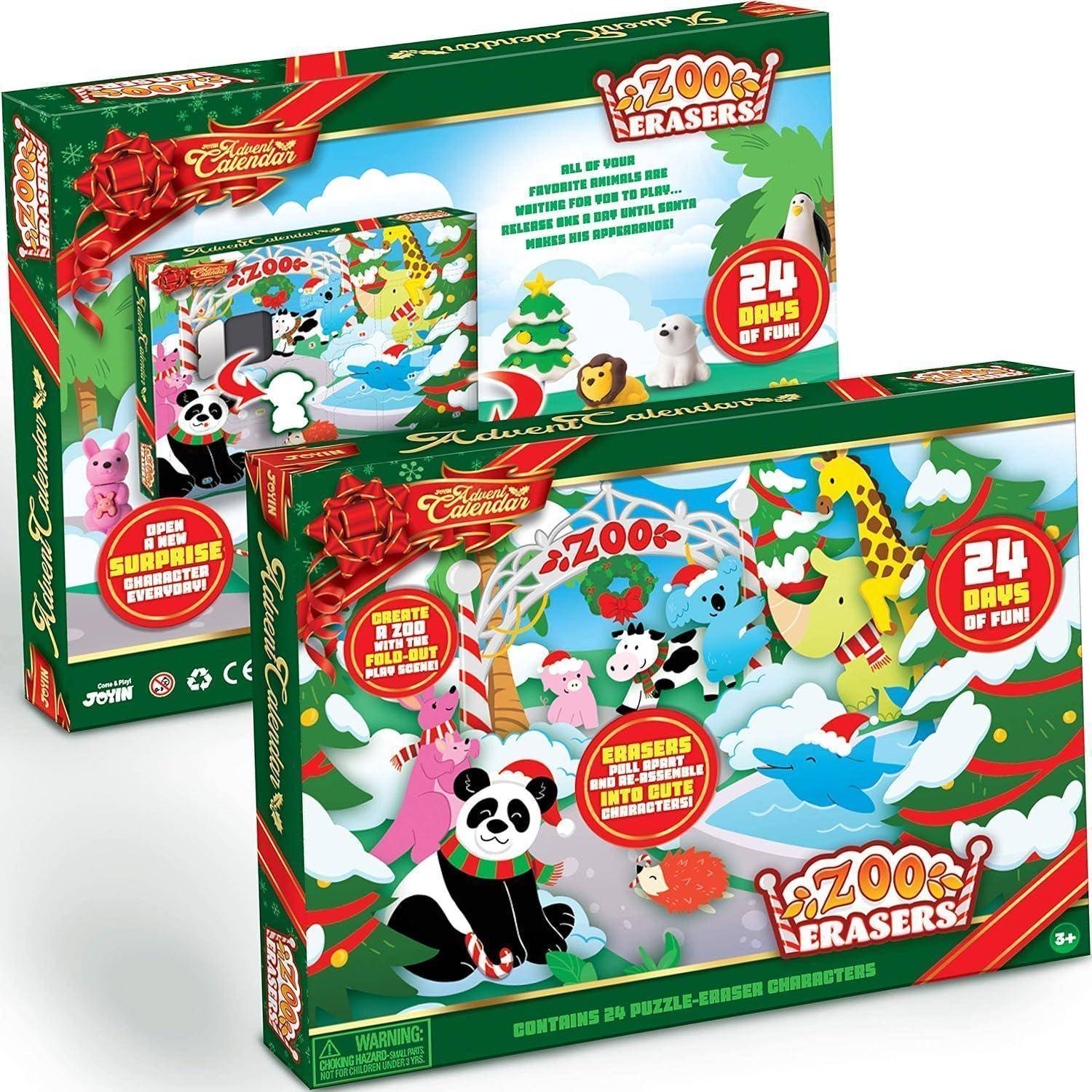 Adventskalender Weihnachten 24 Tage Countdown Tierfiguren Radiergummis