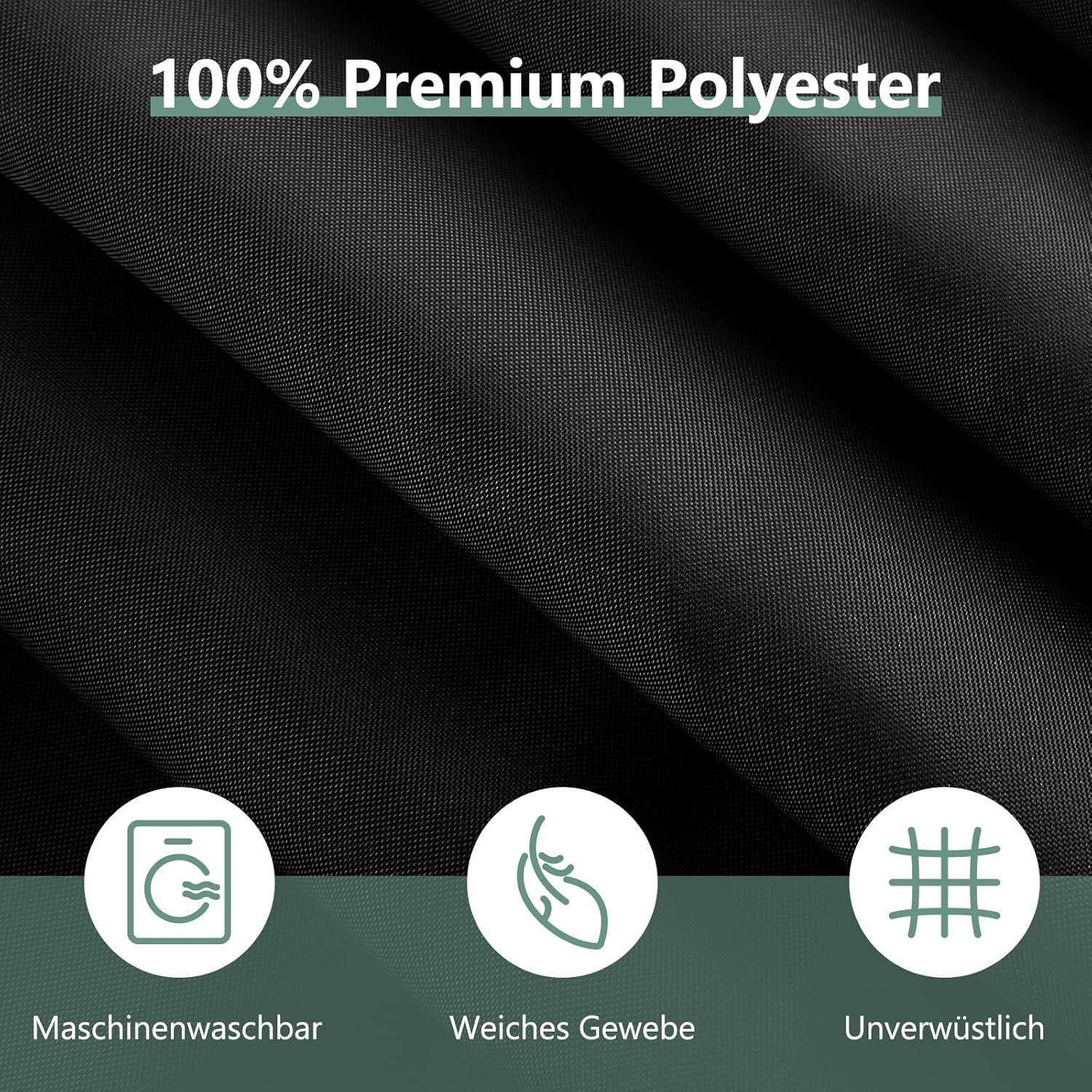 Duschvorhang 120x180 cm Anti-schimmel PVC Schwarz wasserabweisend