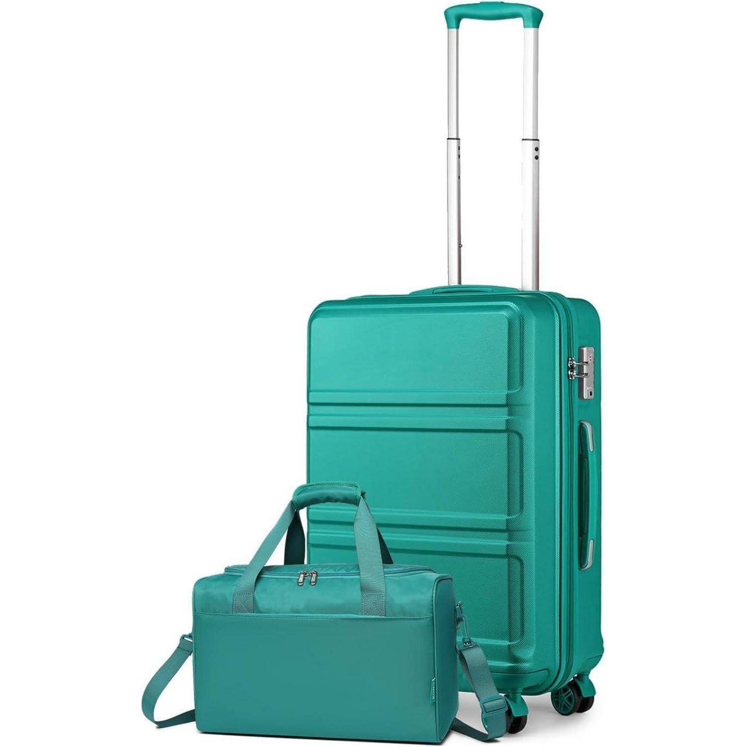 Rollkoffer Handgepäck Trolley Set Türkis 2-teilig 55cm