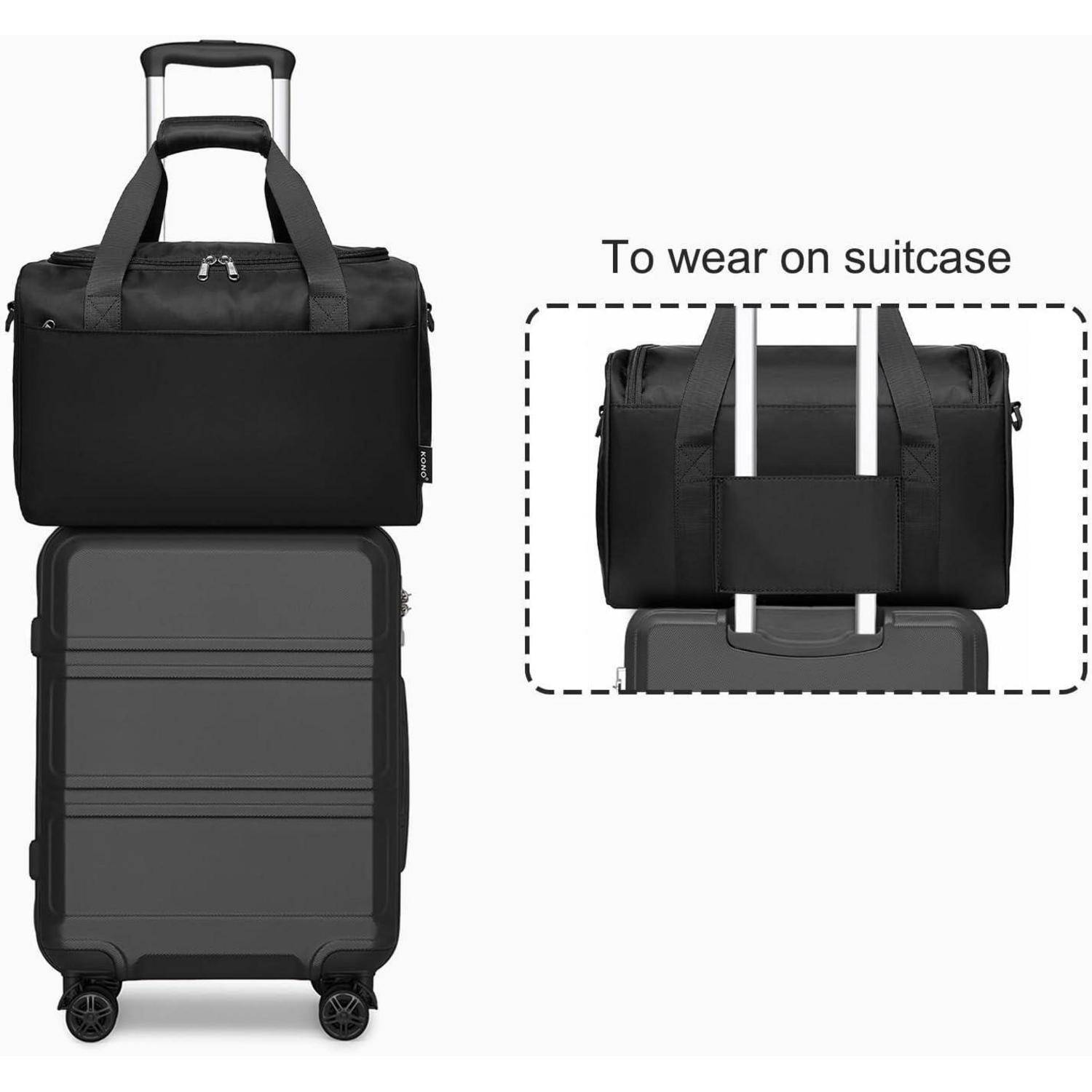 Rollkoffer Handgepäck Trolley Set Türkis 2-teilig 55cm