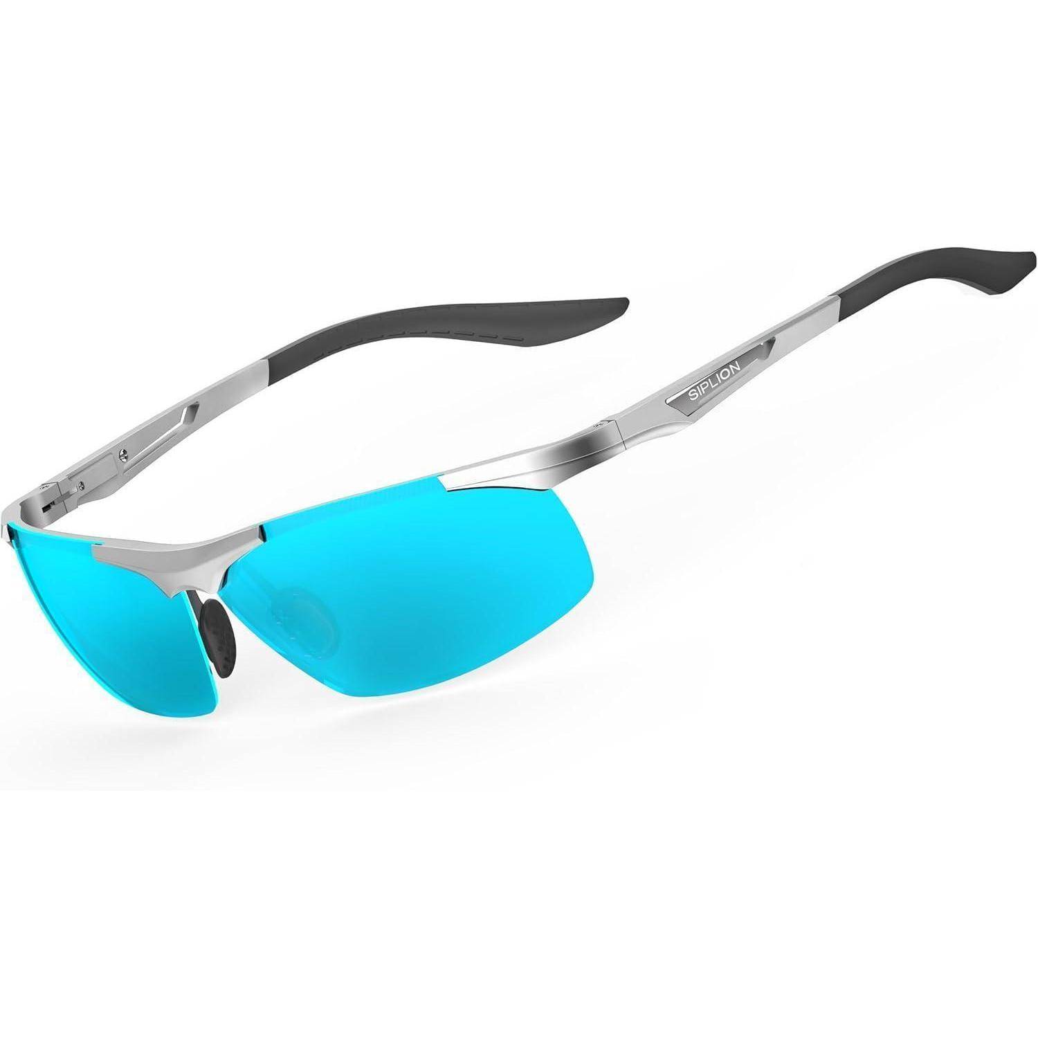 Herren Sportbrille Polarisierte Sonnenbrille Al-Mg Metallrahmen Ultra