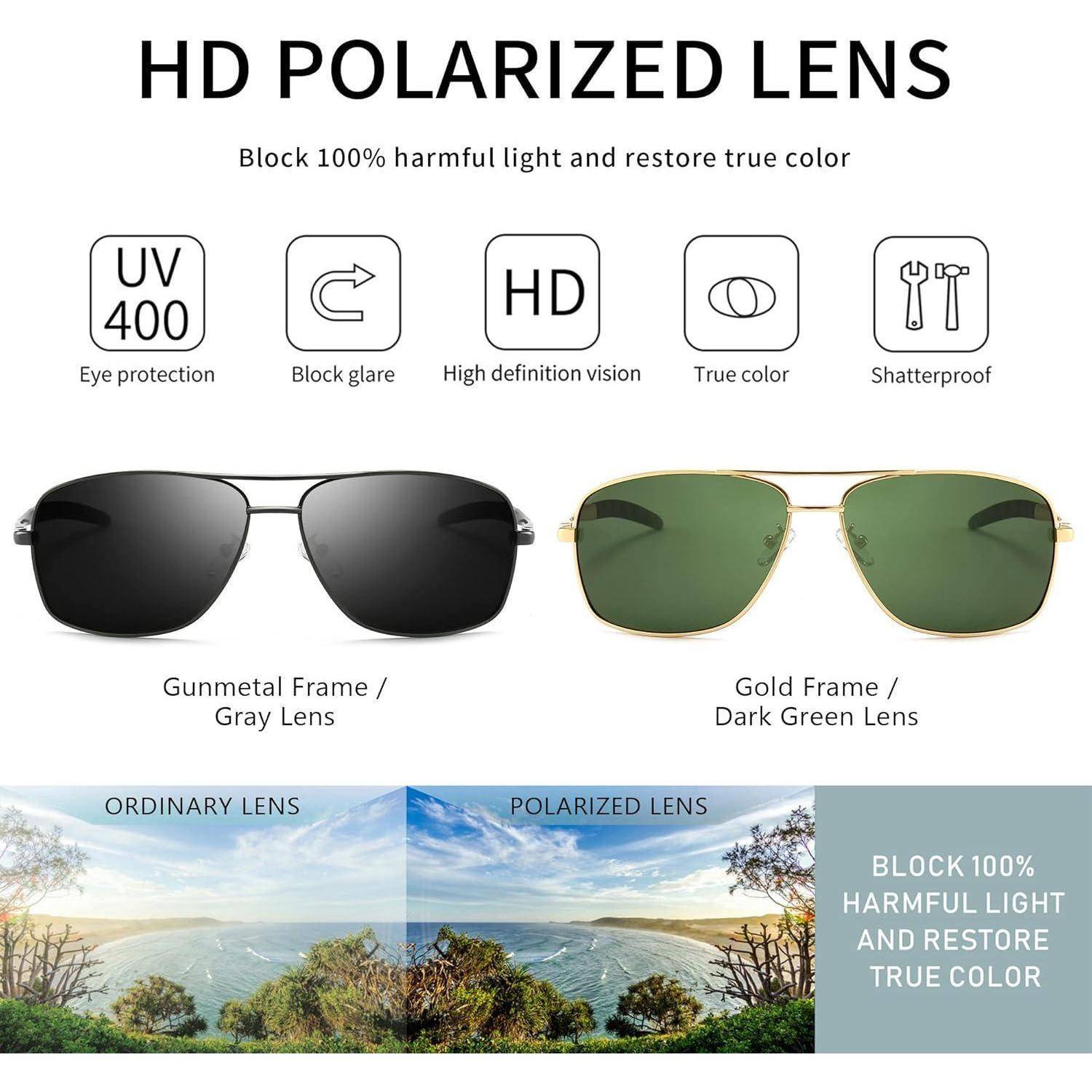 Polarized Sonnenbrille Herren Metallrahmen Angeln Golf Driving