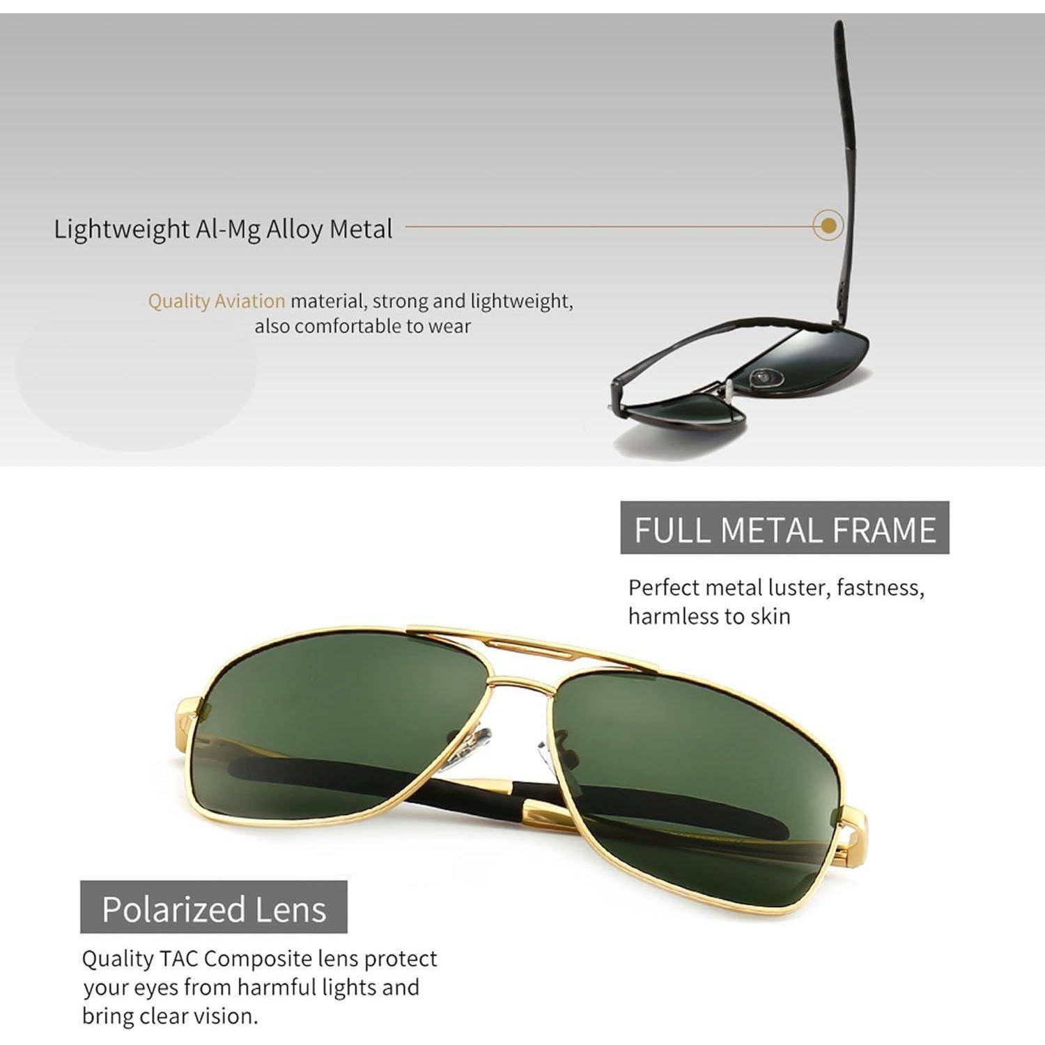 Polarized Sonnenbrille Herren Metallrahmen Angeln Golf Driving