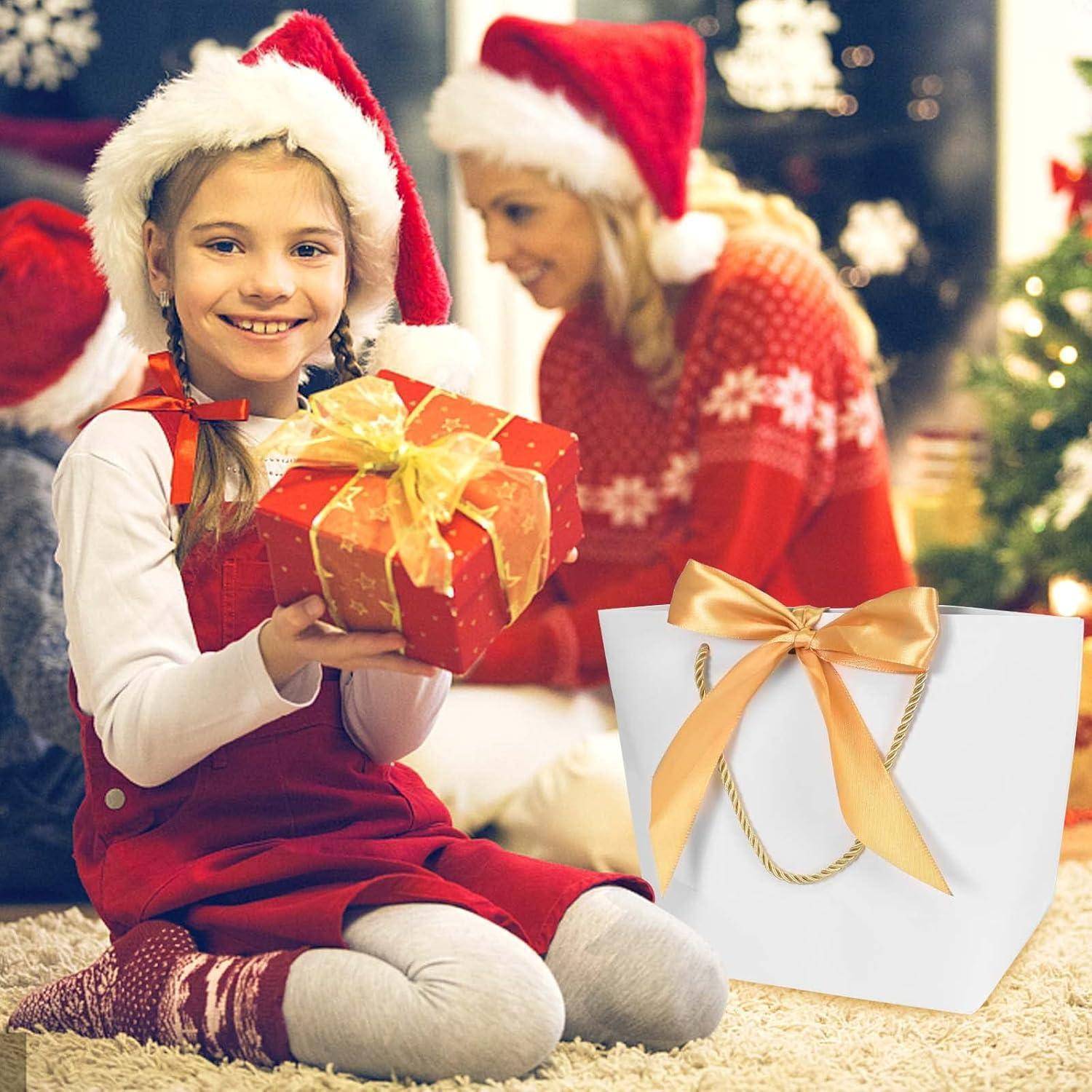 Geschenktaschen Krawatte 6er Papier Hochzeit Weihnachten Weiß NEW