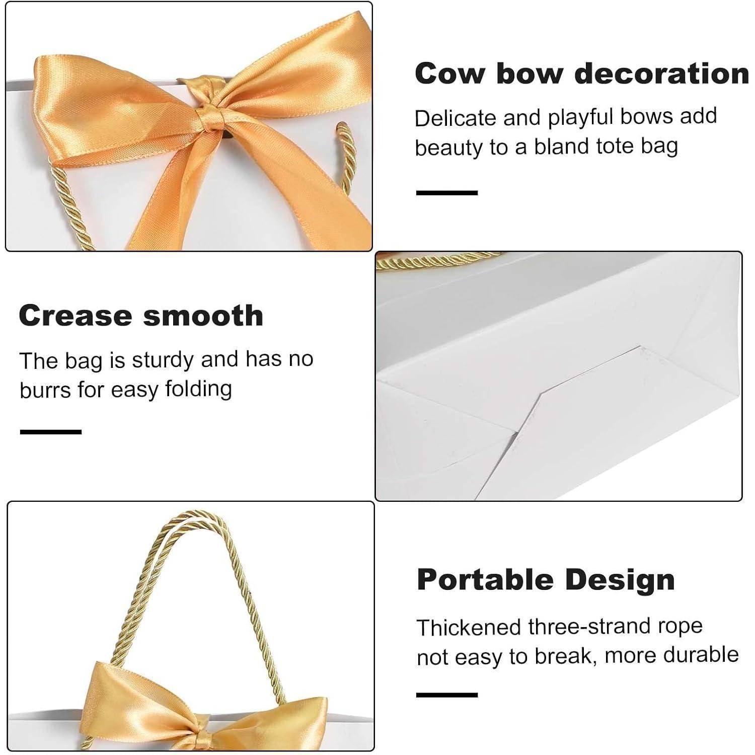 Geschenktaschen Krawatte 6er Papier Hochzeit Weihnachten Weiß NEW