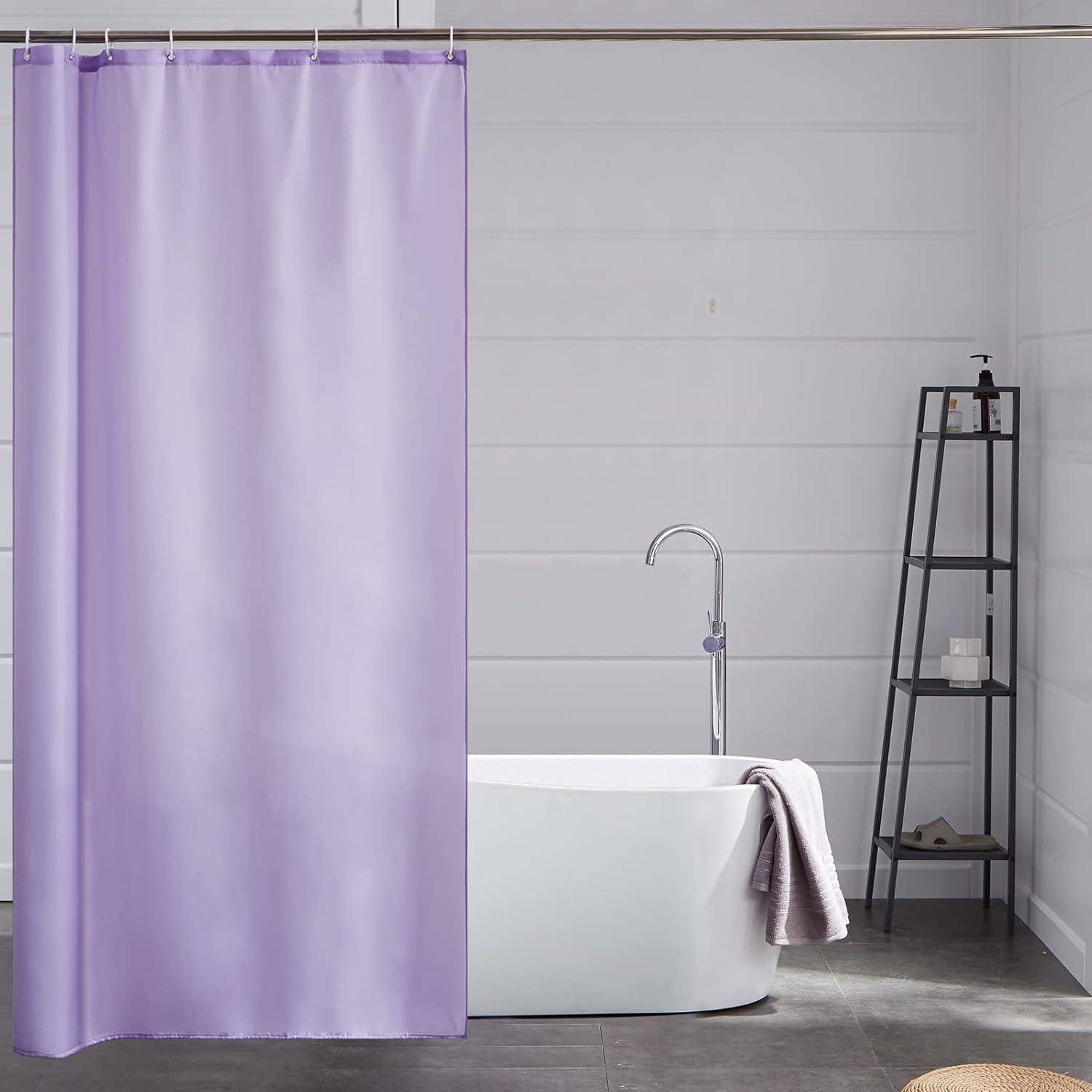 Duschvorhang schmal Eckdusche Polyester H200 x B100 cm 1er Pack Lila