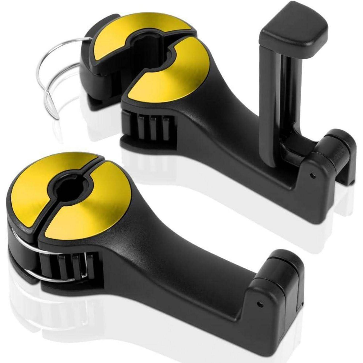 Kopfstützenhaken Handyhalter 360Grad Drehbar 2Stück Gold