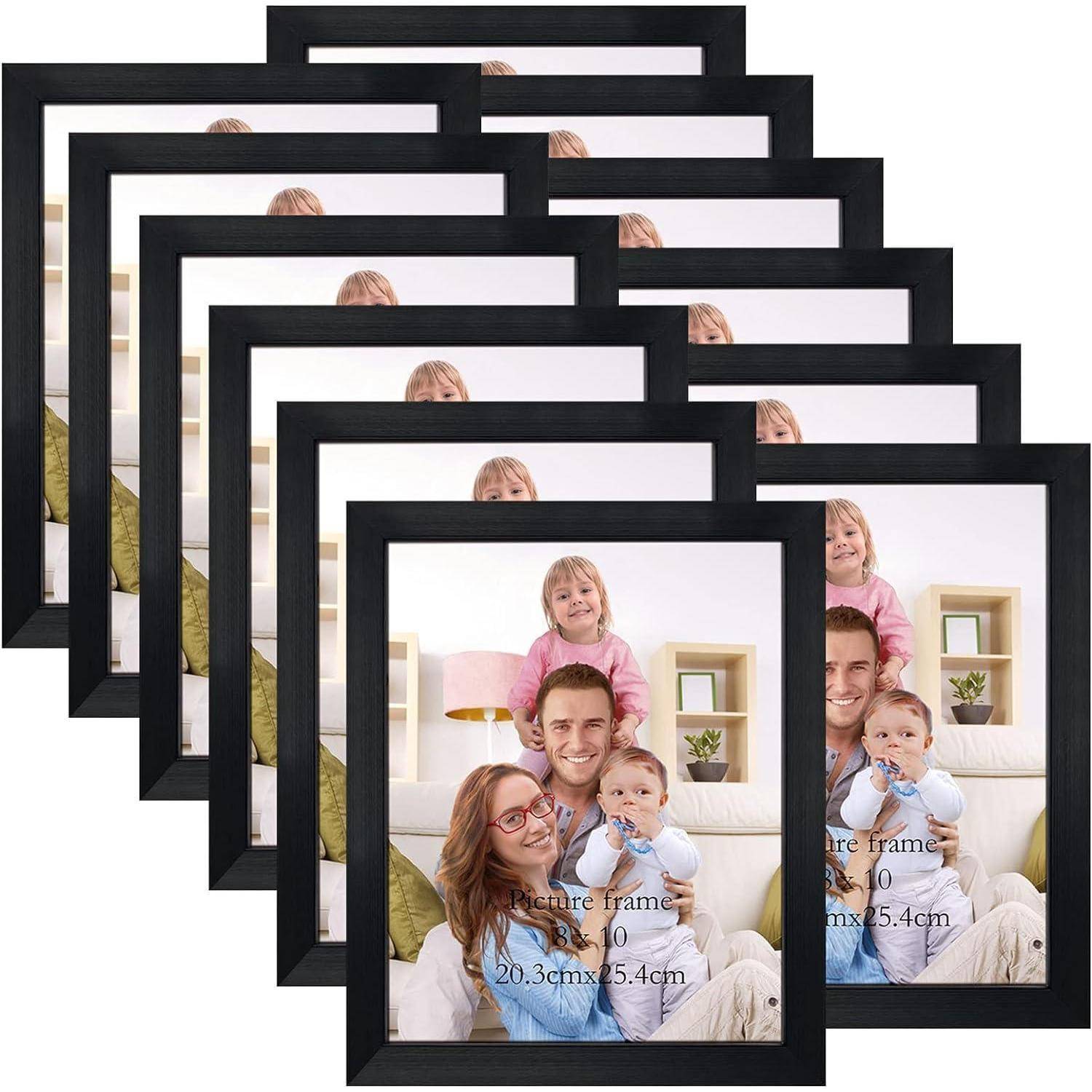 Bilderrahmen 12er Set 25x20 Fotos Collage Wand 20x25cm Schwarz