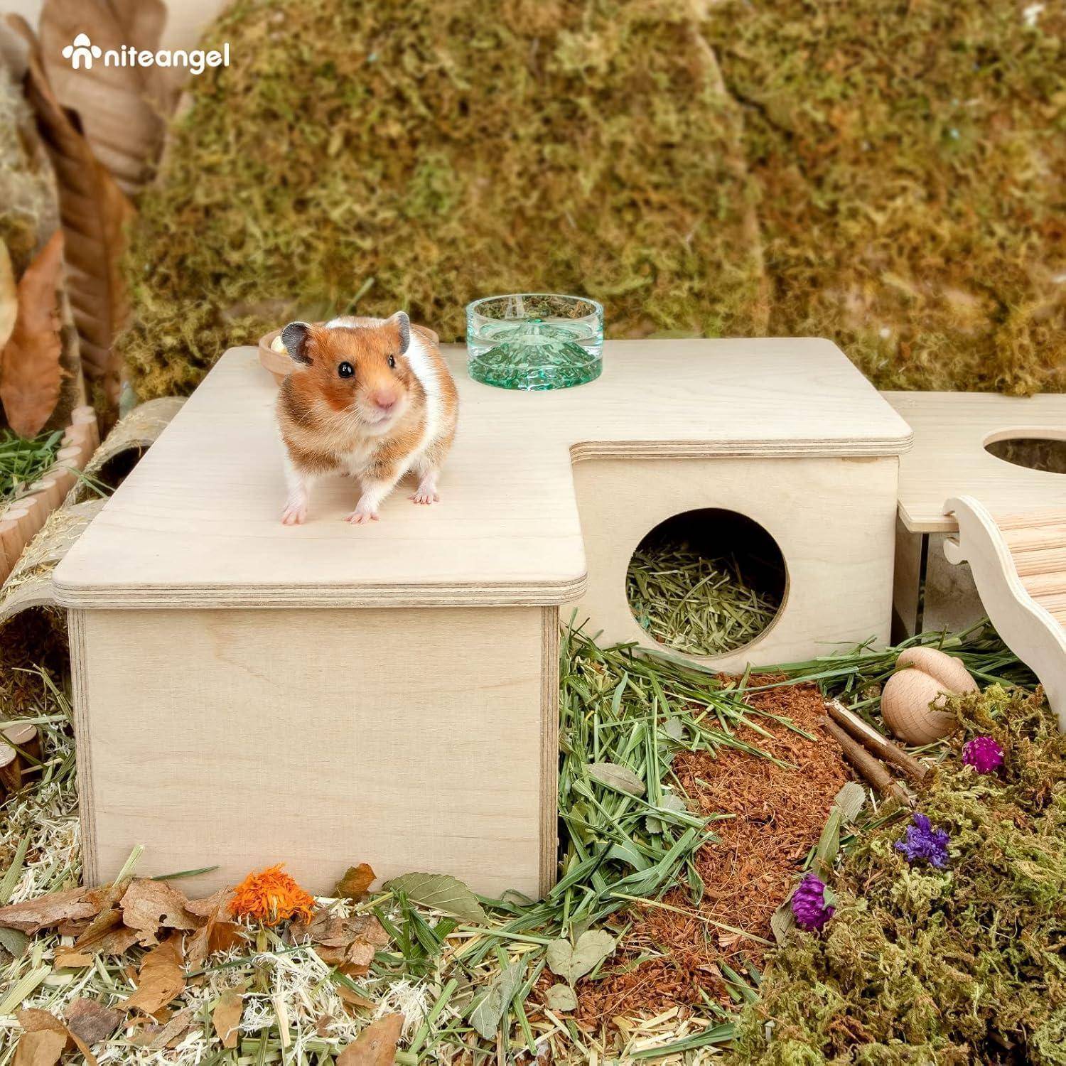 Hamsterhaus Mehrkammer Labyrinth Verstecke Tunnel 3-Zimmer Groß
