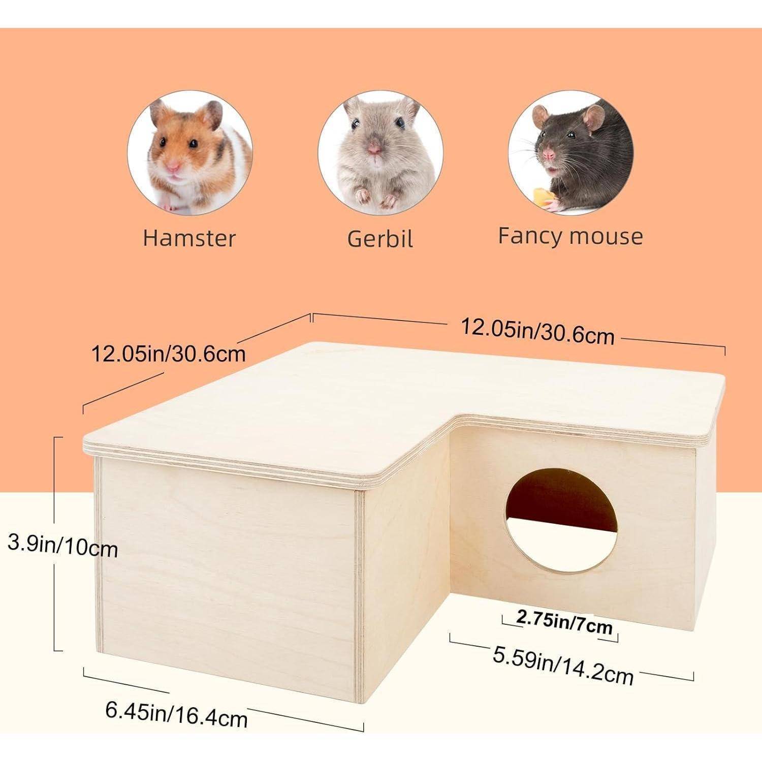 Hamsterhaus Mehrkammer Labyrinth Verstecke Tunnel 3-Zimmer Groß