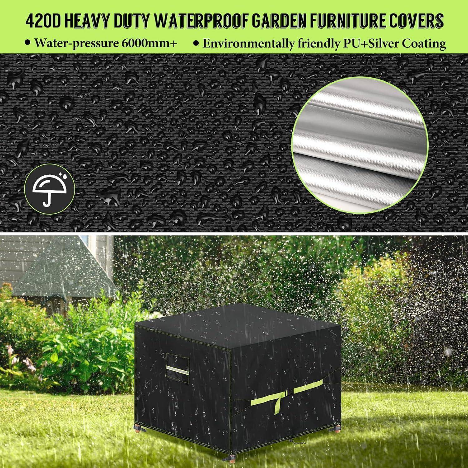 Abdeckhaube Gartentische 420D Oxford Wasserdicht 150x150x75cm