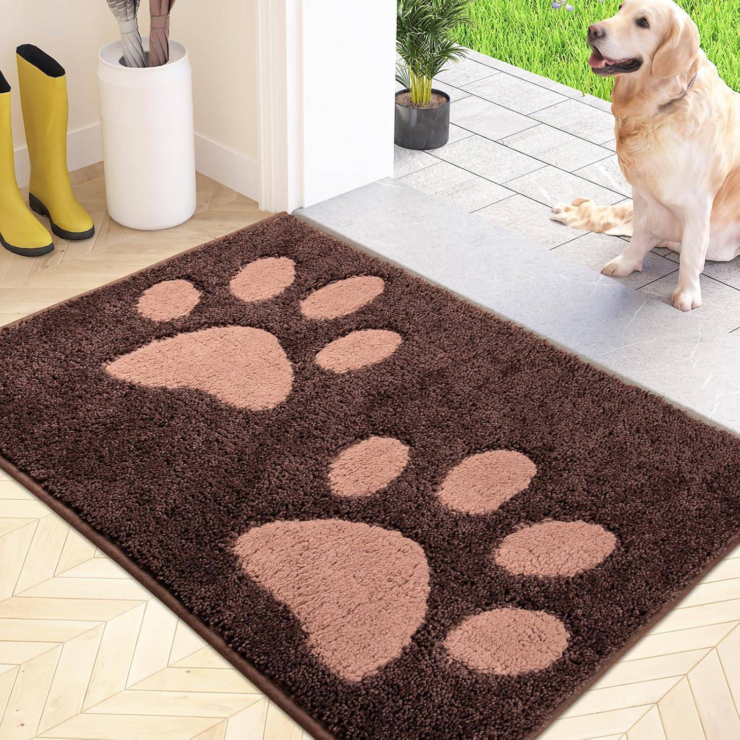 Schmutzfangmatte Fußmatte waschbar Braun 50 x 80 cm Rechteckig