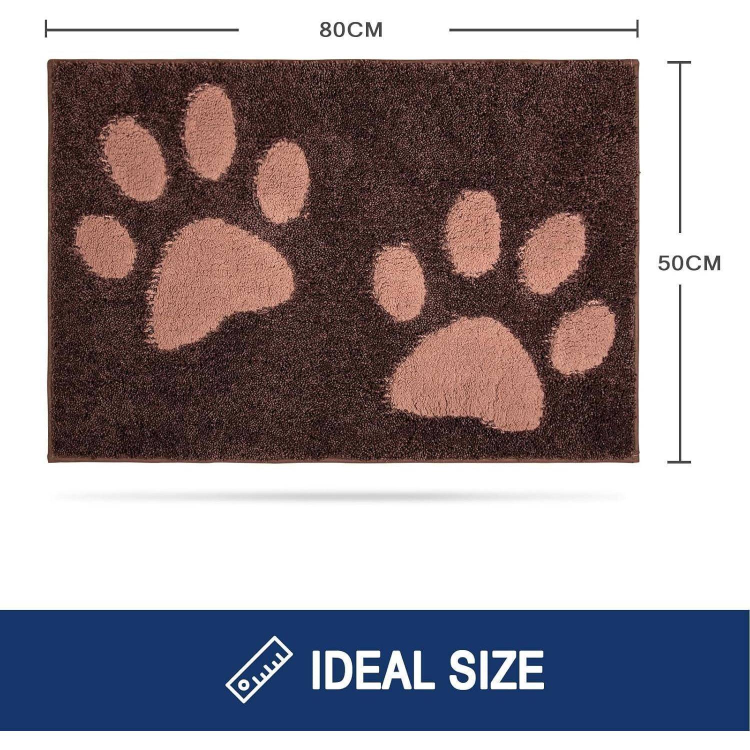 Schmutzfangmatte Fußmatte waschbar Braun 50 x 80 cm Rechteckig