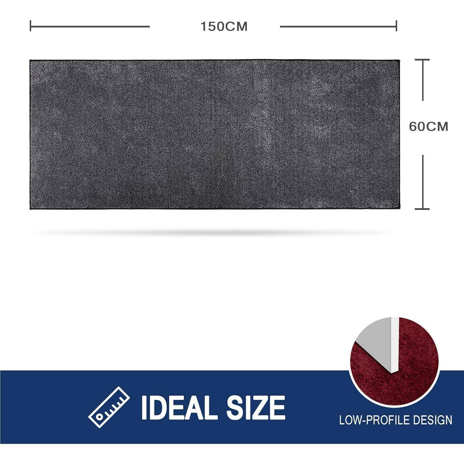 Schmutzfangmatte Sauberlaufmatte 60 x 150 cm (Rechteckig) Dunkelgrau