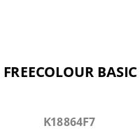 Der Text 'FREECOLOUR BASIC' ist über 'K18864F7' zentriert auf einem einfachen Hintergrund angeordnet.