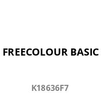 Das Bild zeigt den Text 'FREECOLOUR BASIC' über dem Code 'K18636F7'.