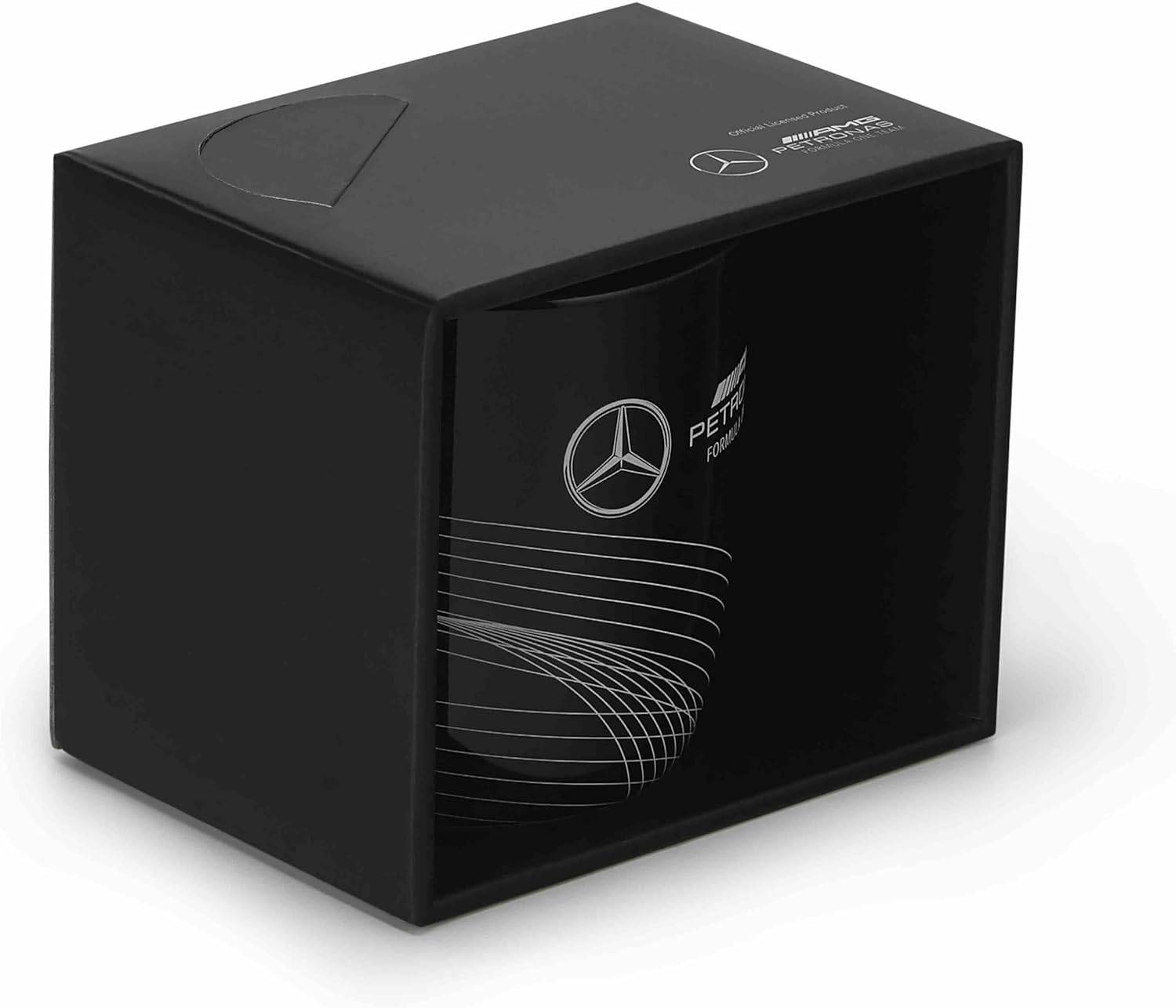 MERCEDES AMG PETRONAS F1 Logo-Becher Schwarz 350 ml Kaffeetasse