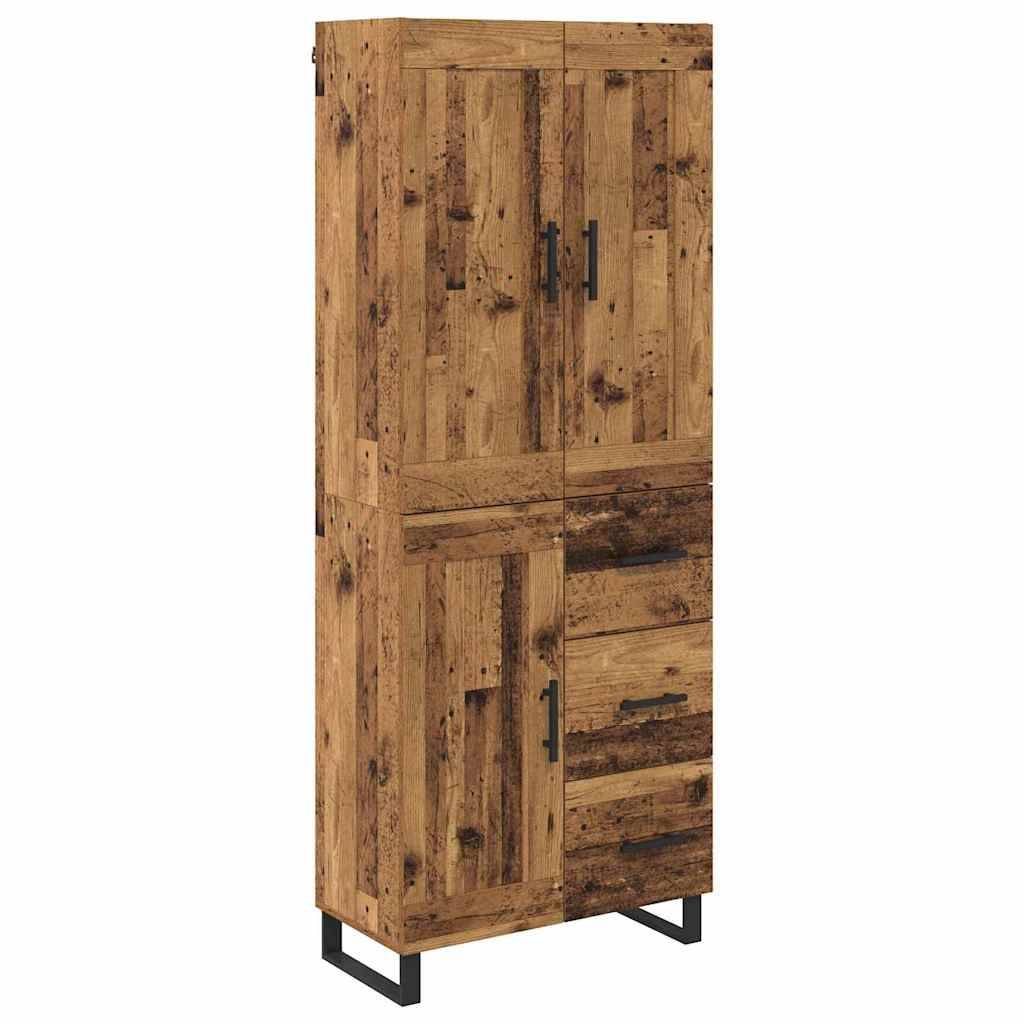 vidaXL Highboard Altholz 69,5 x 34 x 180 cm Holzwerkstoff