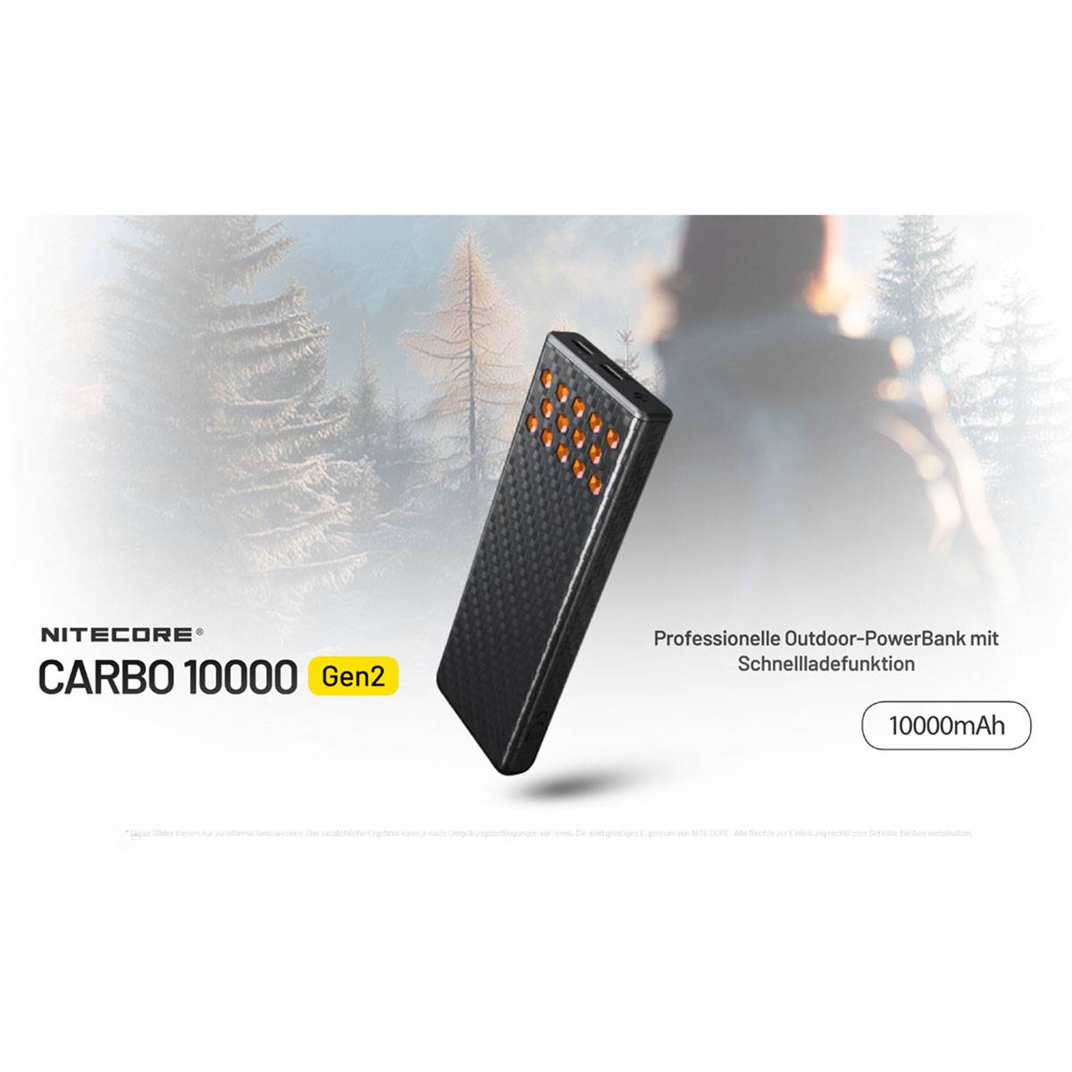 Nitecore Carbo 10000 GEN2 10000mAh Powerbank - Orange