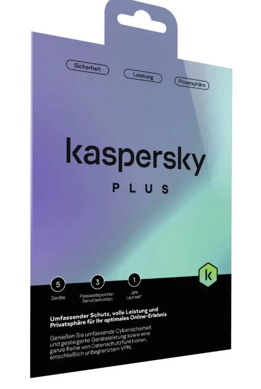 Kaspersky Plus - 5-Geräte / 1 Jahr - Envelope (ML)
