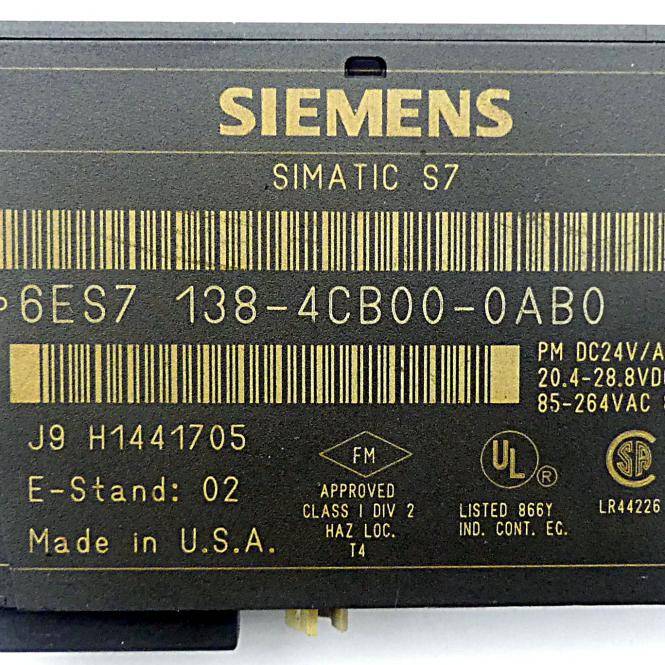 Siemens Elektronikmodul Simatic S7 Simatic S7 (6ES7138-4CB00-0AB0)