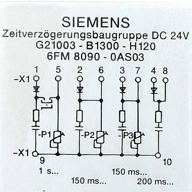 Siemens Zeitverzögerungsbaugruppe G21003-B1300-H120 (6FM 8090-0AS03)