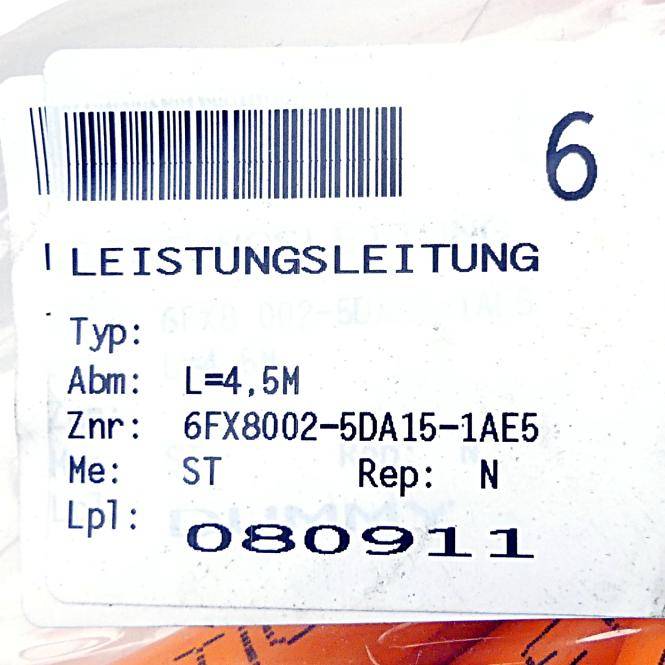 Siemens Leistungsleitung (6FX8002-5DA15-1AE5)