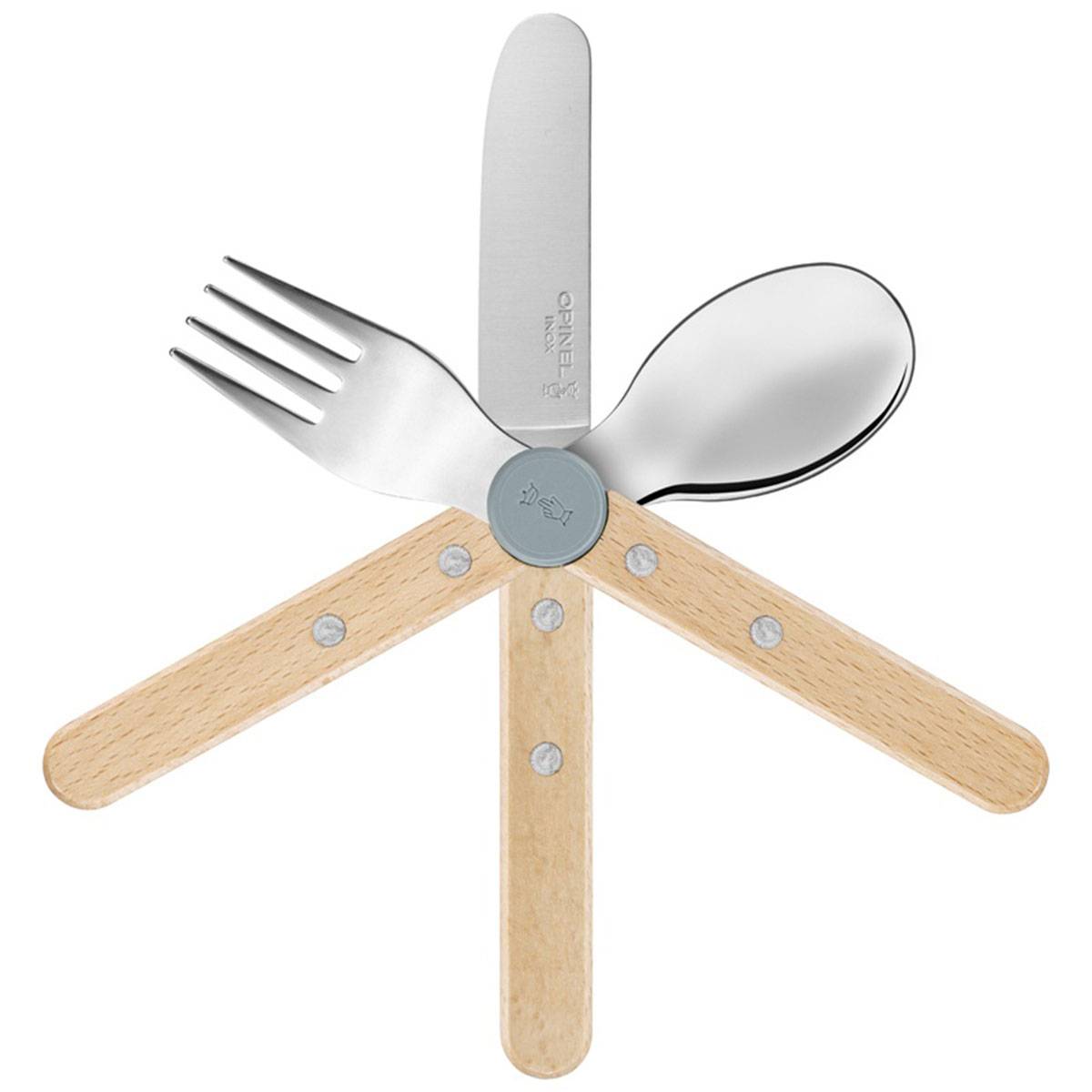 Opinel LE PETIT GOURMET Kinderbesteck Set - Regenblau