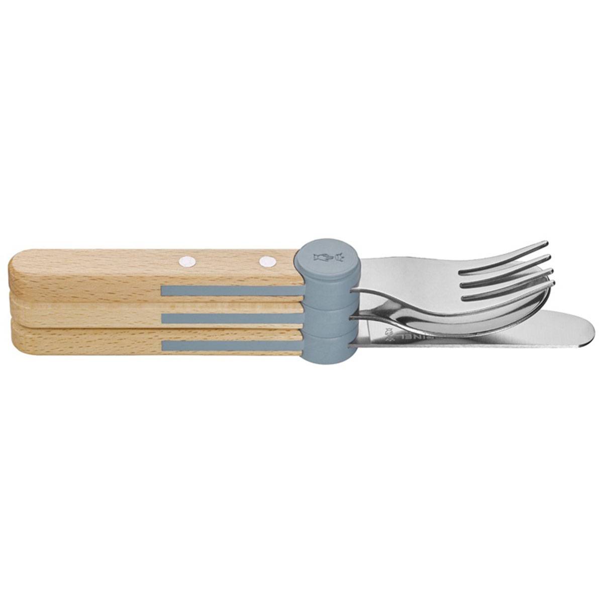 Opinel LE PETIT GOURMET Kinderbesteck Set - Regenblau