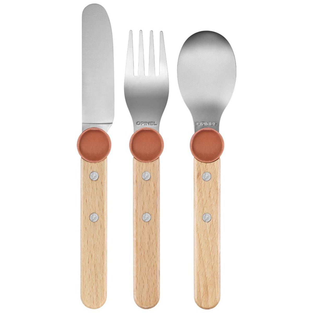 Opinel LE PETIT GOURMET Kinderbesteck Set - Koralle