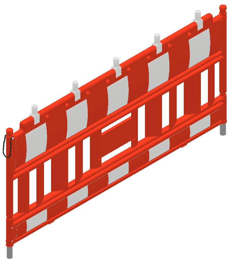 Schake 33420KA-O Schake EURO2 Absperrschrankengitter Typ NOX ROT mit Lampenadapter Folie Typ RA1/A Schrankenkörperfa