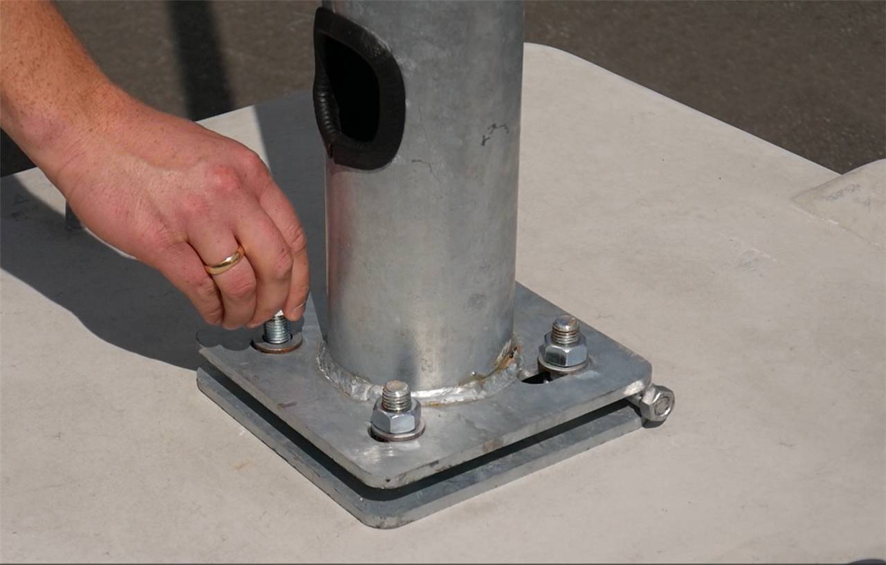 Schake 353140 Stahlmast Masthöhe: 4,00 m verzinkt