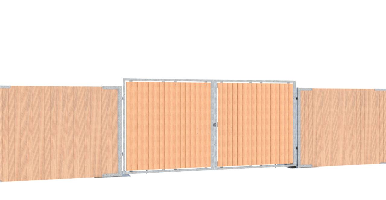 Schake 3B165-10 Holzwand aus 20 mm starken Massivholz Maße: 1,00 x 2,00 m<br><br>durch aufgenagelten Querverbindern eine st