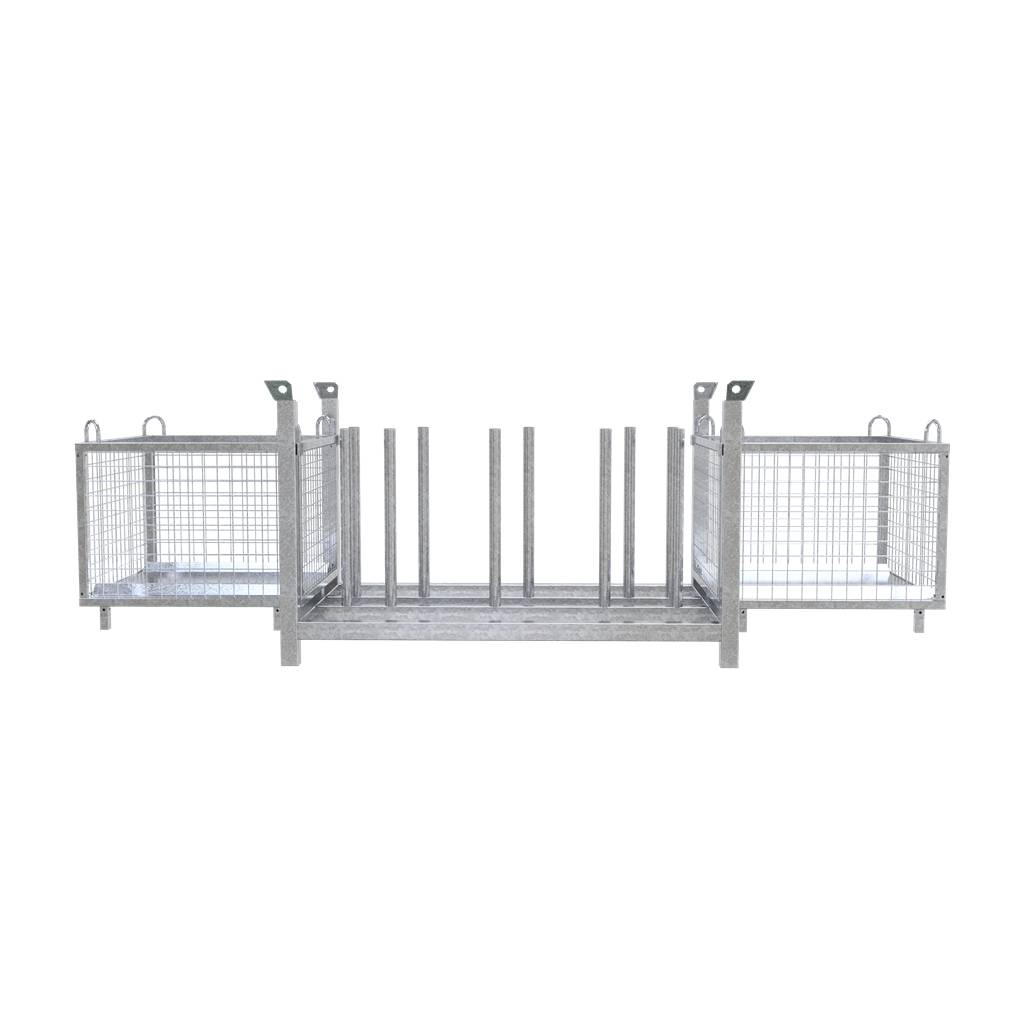 Schake 50116-5 Palette Serie 50116 Stapelpalette <br><br>Standrohre und Querholme <br><br>aus 60 x 60 mm Vierkantrohr gefertigt