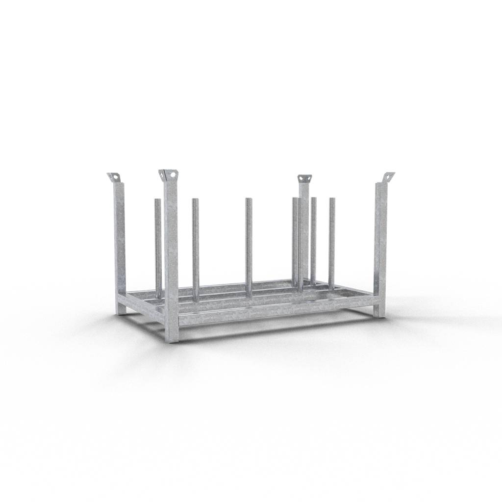 Schake 50116-5 Palette Serie 50116 Stapelpalette <br><br>Standrohre und Querholme <br><br>aus 60 x 60 mm Vierkantrohr gefertigt