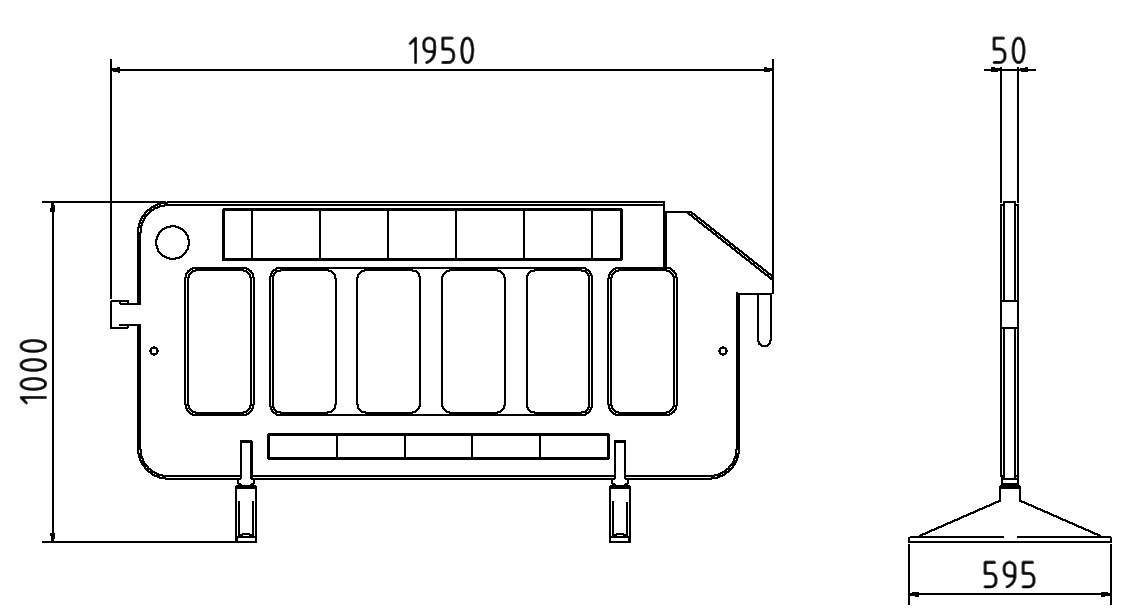 Schake 33320KDRF-R Absperrgitter aus Kunststoff roter Zaunkörper Folie Typ RA1/A rot / weiß