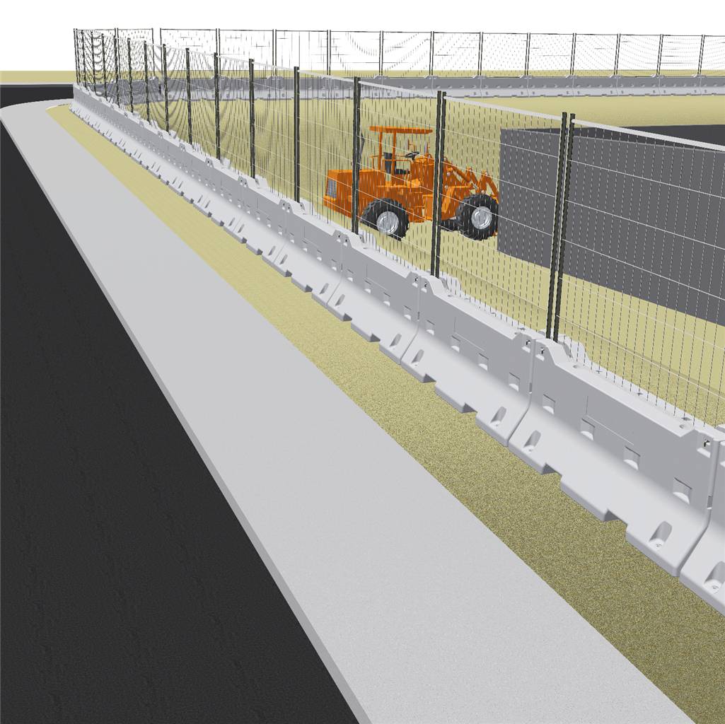 Schake 3F200-SET1S Betonleitwand SET 1 inkl. Mobilzaun Standard