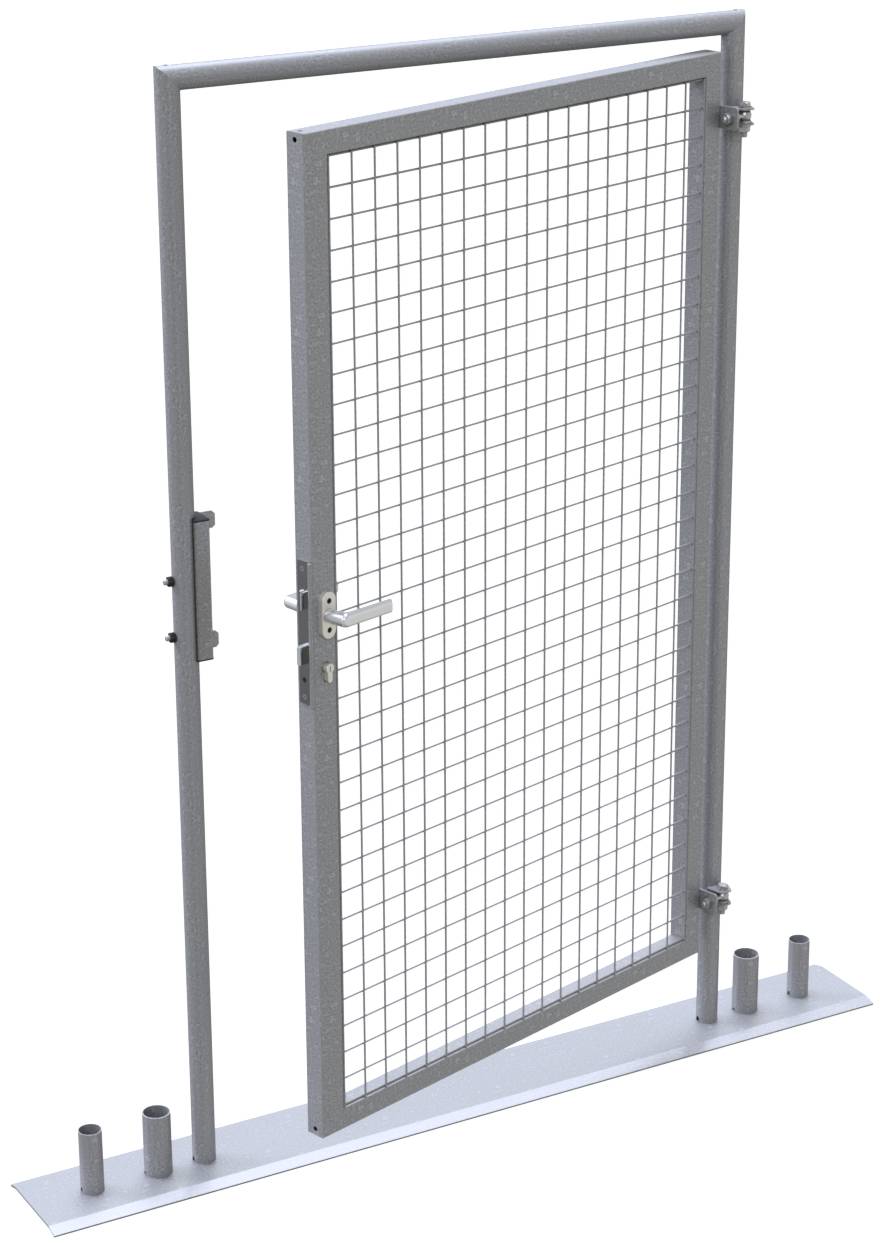 Schake 3B36T Mobilzaun Tür mit Klinke oder Panikschloss mit Klinke