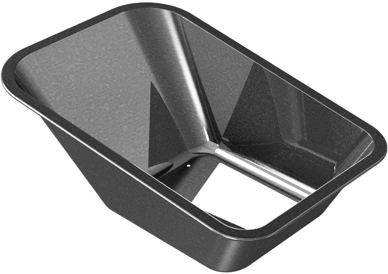 Schake 520T12D Einzelteile Tiefmulde Schubkarre, 90 Liter, Typ Polier und Geselle