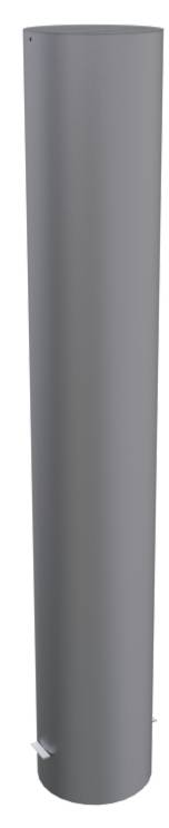 Schake 40322 Absperrpoller Stahlrohr Ø 323 x 5 mm ortsfest zum Einbetonieren feuerverzinkt Gesamtlänge: 2000 mm mit auf