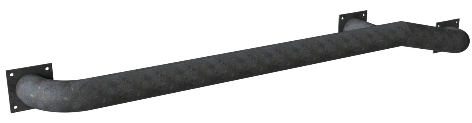 Schake 40157L LKW Einfahrhilfe feuerverzinkt abgewinkelt zur linken Seite,<br><br>Gesamtlänge: ca. 3000 mm