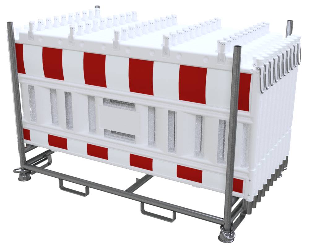 Schake 33420KA-32001-0 SET mit 20 Absperrschrankengitter auf Stapelpalette mit Lampenadapter mit Folie Typ RA1/A Schrank